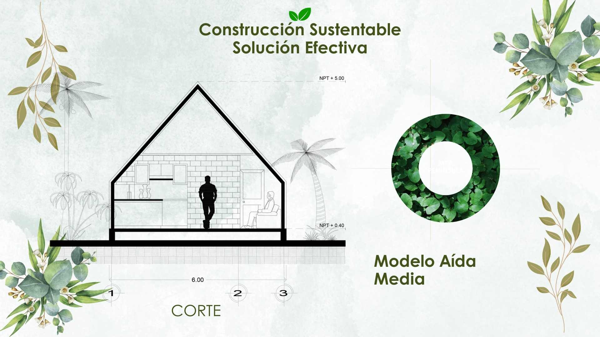 casa autosustentable ecológica modelo aida media